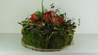 SO KANNST DU TULPEN AUCH DEKORIEREN - MIT ZWEIGEN UND MOOS GEHTS GANZ EINFACH
