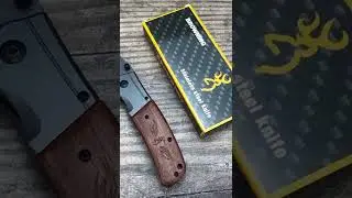 Складной водолазный нож Browning DA98 с клинком из стали 3Cr15 и деревянной рукояткой