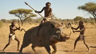 Life 3.2 Million Years Ago | Stone Age Survival &mdash; House Building and Boar Hunt