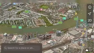 London 3D map  Palace of Westminster, Buckingham Palace,Tower Bridge,The Shard etc