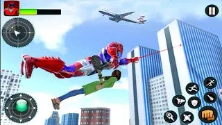 Flying Blue Iron Robot War Hero - Superhero  City Rescue Game 2020 - Android Gameplay