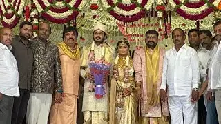 Gold Man&rsquo;s Entry At Muddagouni Lakshmi Prasanna Rammohan goud son marriage Manish Goud