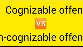 Difference between cognizable offence and non-cognizable offence. #lawstudent.
