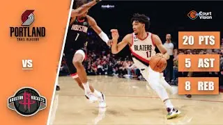 Shaedon Sharpe - 20 Points, 5 Assists, 8 Rebounds vs Rockets - 2025-26 Regular Season