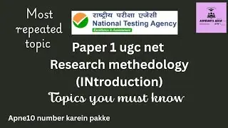 UGC NET PAPER 1 Most important topic Research methodology . Last moment revision Asaan bhasha me
