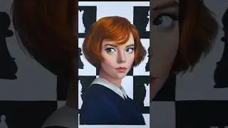 Trying out Jelly Gouache - portrait painting - can you play chess? ♟️