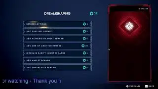 Godfall level up Dreamstone Volatile 65++