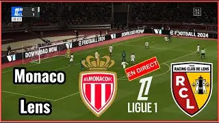 AS Monaco vs RC Lens live Ligue 1 match today, full football simulation gameplay for PC