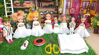 DIY Doll Dress Making with Tissue Paper for Republic Day || Behind the Screen Before Video