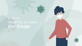 Speed Art - A Man Wearing a Mask Flat Design | Affinity Designer