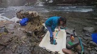 заброшенный курорт с горячими источниками + кемпинг на машине в дождливый день
