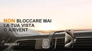 ANKEWAY Supporto Auto MagSafe : Titanio Flessibile per Cruscotto & Parabrezza (Italian)