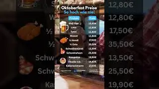 🍻 Oktoberfest Schock! Preise so hoch wie nie 🚨#oktoberfest #wiesn #bier #preise #m&uuml;nchen #wiesn