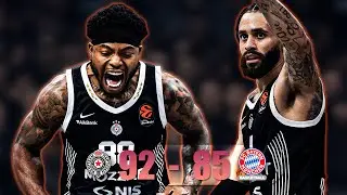 SVI POENI PARTIZANA 🔥 Partizan MozzartBet Belgrade vs Bayern Munich 92:85 🏀 EL R14 HIGHLIGHTS