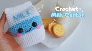 Crochet Milk Carton ♡ Tutorial | Cute | Step by Step🥛