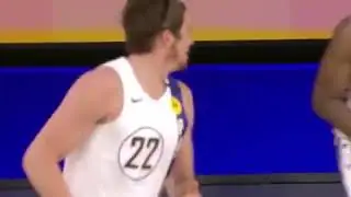 TJ Leaf Dunks on Joel Embiid