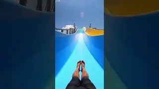 Insane Vertical Water Slide POV! 🎢😱💦 #WaterPark #SummerVibes #AdrenalineRush #POV #TravelGram