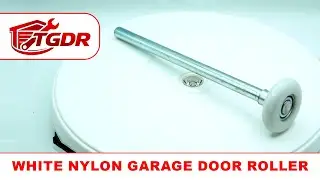White nylon garage door roller (with bearings and long stem)