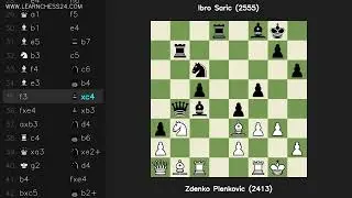 Vieille-Indienne: Zdenko Plenkovic (2413) vs Ibro Saric (2555)