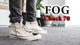 FOG Essentials Converse Chuck 70 Natural/Ivory On Feet with Different Pants