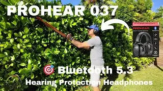 PROHEAR 037 Bluetooth 5.3 наушники для защиты слуха | Шумоподавление 30 дБ для стрижки газонов, и...