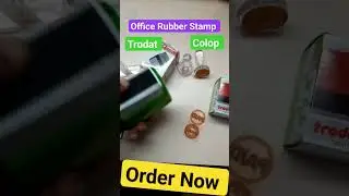 Office Rubber Stamp | Trodat | Colop | Paid Round Stamp | #stamps #viral #shorts