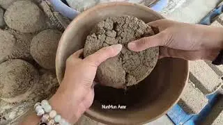 New Brown sand clay pot crumbling satisfying asmr crunch💤