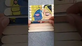radha krishana ji painting on ice cream stick radha krishana painting #shorts #viral