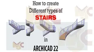 Как создать различные типы лестниц в Archicad22. #GRAPHISOFT #Archicad #stairs #MJCdesigns