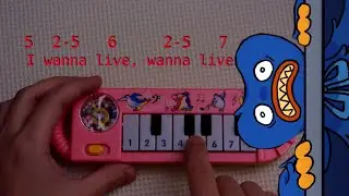 Wanna live MEME & HUGGY WUGGY by Temmmu (how to play on a 1$ piano)