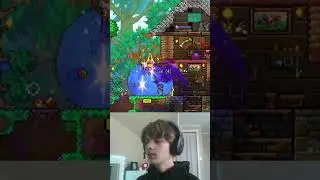 finally fighting king sime before hard mode  #terraria #live #clip #firstplaythrough #blind