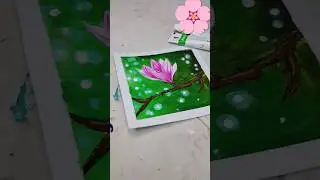 Magnolia flower painting with acrylic color🎨🌸🖌#artisticsiddhi #magnolia #flower #art #viral #shorts