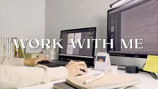 1 hour study & work with me | background noise (no music) , real time , no break | work with soft
