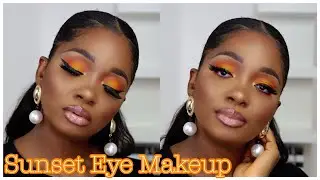 SMOKEY SUNSET EYE MAKEUP TUTORIAL | MAKEUP FOR FOR BLACK WOMEN / SILENT SLAY MAKEUP