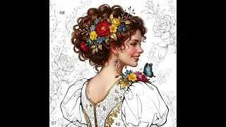 Woman with Flowers in Her Hair #video #woman #flowers #hair #portrait #art 