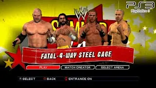 WWE SVR 2011 PS3 - CM Punk VS Shawn Michaels VS Kane VS Christian - Fatal 4-Way Steel Cage