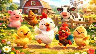 Dudi Dudi Dum Dum Dance 🐔🐮 | Fun Farm Animals Song for Kids | Learning Tunes for Kids