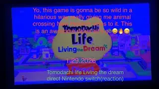 Yo this game gone be Wild!🤣Tomodachi Life Living the Dream Direct 1.29.2026(reaction)#reaction