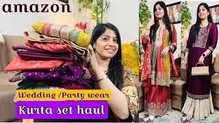 Amazon must have party wear kurta sets 🥰 | wedding wear kurta set haul ❤️| fashion fusions 