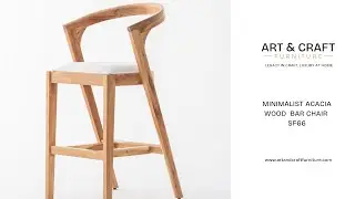 MINIMALIST ACACIA WOOD BAR CHAIR