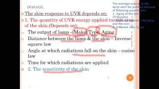Therapeutic UVR Dosage Calculation Part 02 : Kadi Sarva Vishwavidyalaya