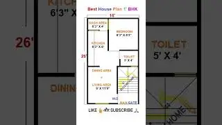 16 x 26 House Design/ #buildmyhome #houseplan #housedesign #housemap #home #trending