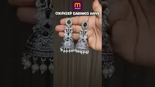 meesho oxidised earings haul #meesho #shorts
