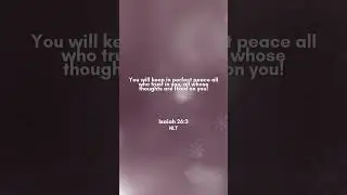 Isaiah 26:3  The Secret to Perfect Peace? Focus on HIM. 🎯