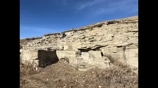 Beddington, Calgary: meandering, fluvial channel outcrop