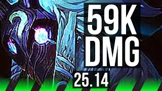 KINDRED vs PANTHEON (JGL) | Legendary, Quadra, 59k DMG | KR Challenger | 25.14