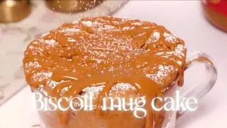 Quick, easy and tasty microwave recipe - biscoff mug cake