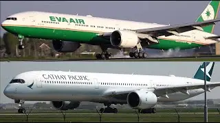 Planespotting at Amsterdam Schiphol Airport in April 2019 Airbus A330 A350 A380 Boeing 747 777 787