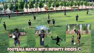 Playing Football With Infinity riders In sports Adda Raipur Chhattisgarh| Live Drone Shot|