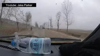 RURAL ROADS IN NORTH KOREA - Trip from Sinuiju to Pyongyang - Autumn Time